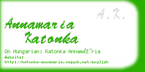annamaria katonka business card